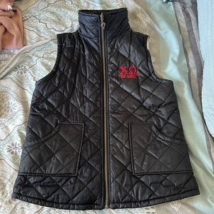 Chi omega fleece lined vest